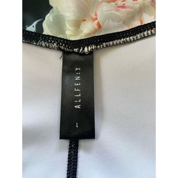 Alfenix Leggings Dark Green with Floral Print Workout High Waist Size M - Picture 3 of 8